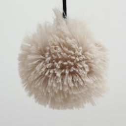 Лежанка с когеточкой Пижон, овальная, 55 х 36 х 47см, пушистый мех, джут, коричневая  фото 12