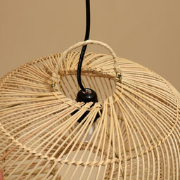 Светильник потолочный из ротанга «Ваю», 1×120 Вт, Е27, 40×40×20 см