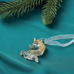 Ёлочные игрушки 2 шт. Зимнее волшебство. Единорожки, 43.5 см, прозрачный фото 6