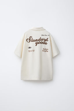 CAMISA TEXTURA TEXTO / Crudo - Zara фото 2