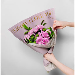 Плёнка для цветов упаковочная тишью влагостойкая Цветы, белая, 0.6?10 м