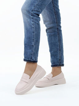 03-YD122-1 PINK Лоферы женские (натуральная кожа)