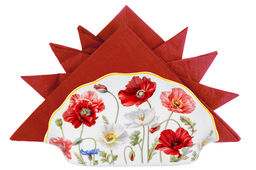 Салфетница 14,5*4,5*7,5 см Маки NEW BONE CHINA