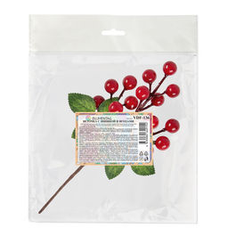 Blumentag VDF-136 Веточка с шишкой и ягодами 3 х 1 шт. 20 см 01  фото 5
