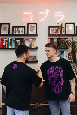 М44 Футболка "Черный/фиолетовый"