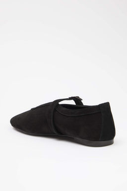 Siyah Hakiki Suet Mary Jane Kad?n Babet TAKSS26BE00012 - Trendyolmilla фото 7