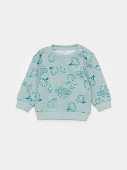Bisiklet Yaka Bask?l? Erkek Bebek Sweatshirt ve E?ofman Alt? - Waikiki фото 2