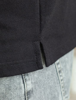 Футболка-поло из фактурного трикотажа VILATTE