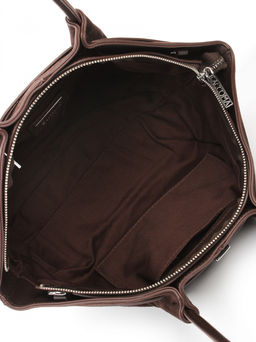LACCOMA сумка Y2346F-темно коричневый натуральная замша, натуральная кожа полиэстер