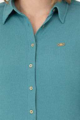 Женская мятная трикотажная рубашка - U.s. polo assn фото 7