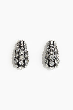 Pendientes cupula con strass - H&m фото 3