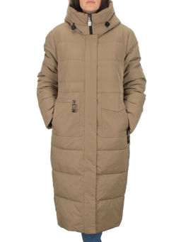 M-22120 DK. BEIGE Пальто женское зимнее (био-пух) - Фабричный китай фото 2