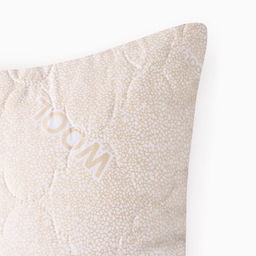 Подушка стёганная 70×70 см, овечья шерсть, ткань глосс-сатин, пэ100%