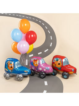 Воздушный шар фольгированный 3D 29" «Три Кота. Коржик в машине»