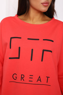 Свитшот 375702 оверсайз трикотажный