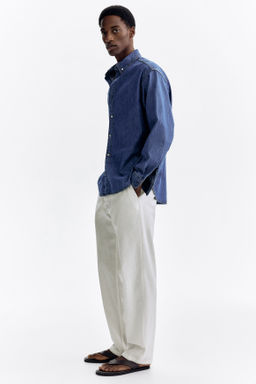 Pantal?n en mezcla de lino Regular Fit - H&m фото 13