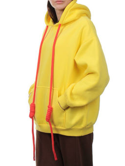 2226 YELLOW Толстовка женская (85% хлопок, 10% полиэстер, 5% спандекс) - Fashion фото 5