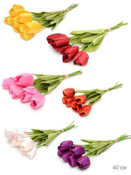 Цветок искусственный Тюльпан 40 см / W91004 /уп 6/12/1200/