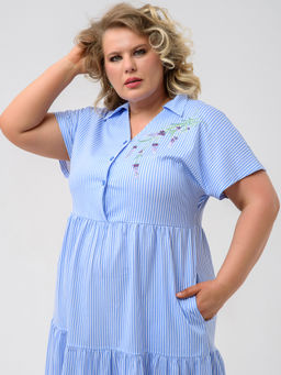 Платье 100% хлопок Шалфей - Оптима фото 3