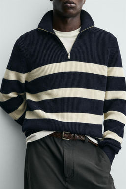 PURL KNIT QUARTER-ZIP JUMPER - Zara фото 6