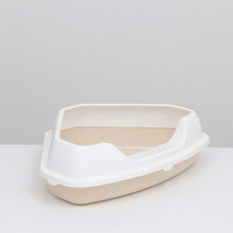 Туалет угловой с рамкой, 55.5×41.5×15 см, бежевый