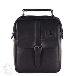 Сумка мужская кожаная 1556SG black Fuzhinino в Новосибирске