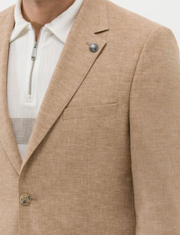 Camel Ekstra Slim Fit Keten Kar___ml_ Blazer Ceket