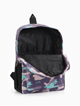 Рюкзак школьный на молнии, с карманами, с принтом, размер 30?13?42 см, тёмно-синий/чёрный