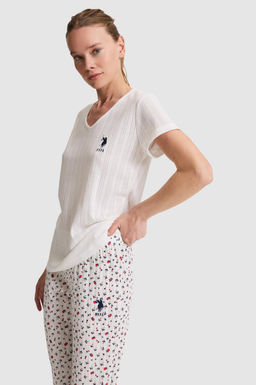 Kad_n Ekru Pijama Tak_m_
