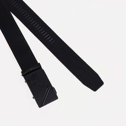 Ремень мужской, ширина 3,5 см, автомат, пряжка тёмный металл, цвет чёрный - Simaland фото 2