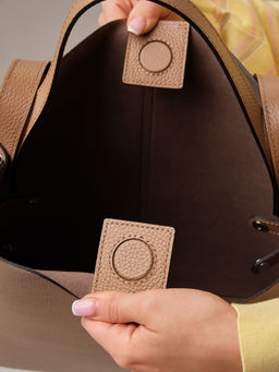 Кожаная сумка шоппер Olga DBR 30948 коричневый капучино фото 15