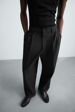 FLOWING WIDE-LEG PLEATED TROUSERS - Zara фото 5