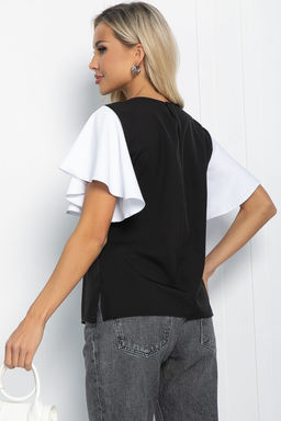 Блуза Мелодия стиля (черно-белая) Б11657 - Lt collection фото 2