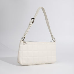 Сумка-багет на молнии, цвет белый - Simaland фото 3