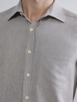 Regular Fit Uzun Kollu ?izgili Poplin Erkek G?mlek