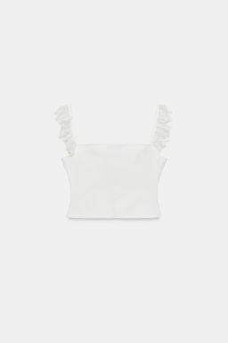 TOP CORSETERO ENCAJE / Blanco