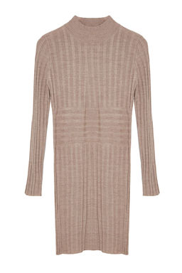 Vizon Mini Triko Dik Yaka Elbise TWOAW22EL0021 - Trendyolmilla фото 8