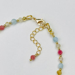 Браслет для Весов из Аквамарина,Рутилового кварца и Родонита - Радуга самоцветов фото 4