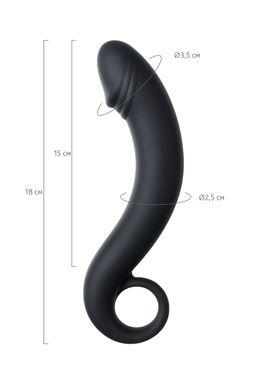 Анальный стимулятор TOYFA POPO Pleasure Dorado, водонепроницаемый, силикон, черный, 18 см, 3,5 см  фото 9