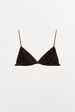 SILK TRIANGLE BRALETTE - Zara фото 8