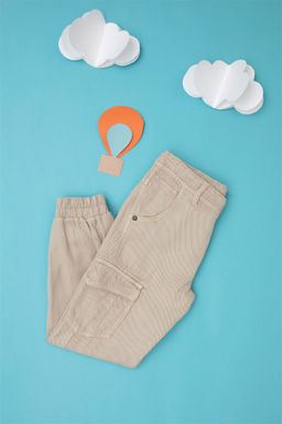Бежевые брюки из плотной ткани для мальчика - U.s. polo assn фото 6