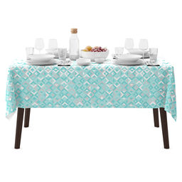 Иллюзия, бирюза Скатерть 200х145см, длина стола до 160см, на 6-8 персон, хлопок Премиум 186г/м2, Домашняя мода (Россия)  фото 5