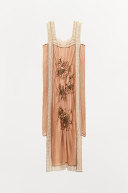 TEXTURED EMBROIDERED LACE DRESS - Zara фото 12