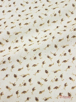 Импорт. хлопок (ситец) Маленькие бутончики цв.коричневый, ш.1.55м, хлопок-100%, 80гр/м.кв