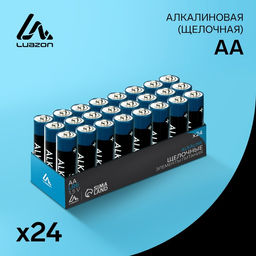 Набор батареек алкалиновых (щелочных) Luazon, AA, LR6, 24 штуки
