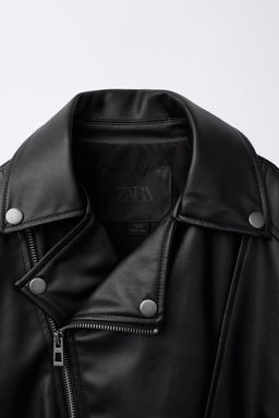 FAUX LEATHER BIKER JACKET