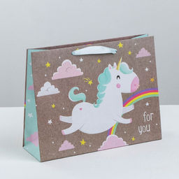 Пакет крафтовый горизонтальный В сказочной стране MS 23 18 8 см