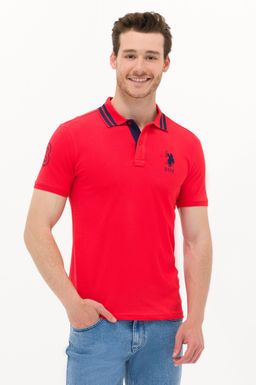 U. S. Polo Assn Мужская красная базовая футболка с воротником-поло - U.s. polo assn фото 17