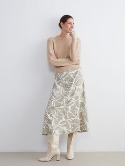 Beli Lastikli Desenli A Kesim Etek