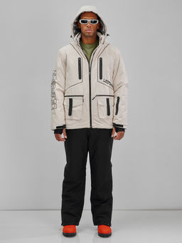 Горнолыжный костюм мужской зимний белого цвета 394Bl - Leifensh фото 11